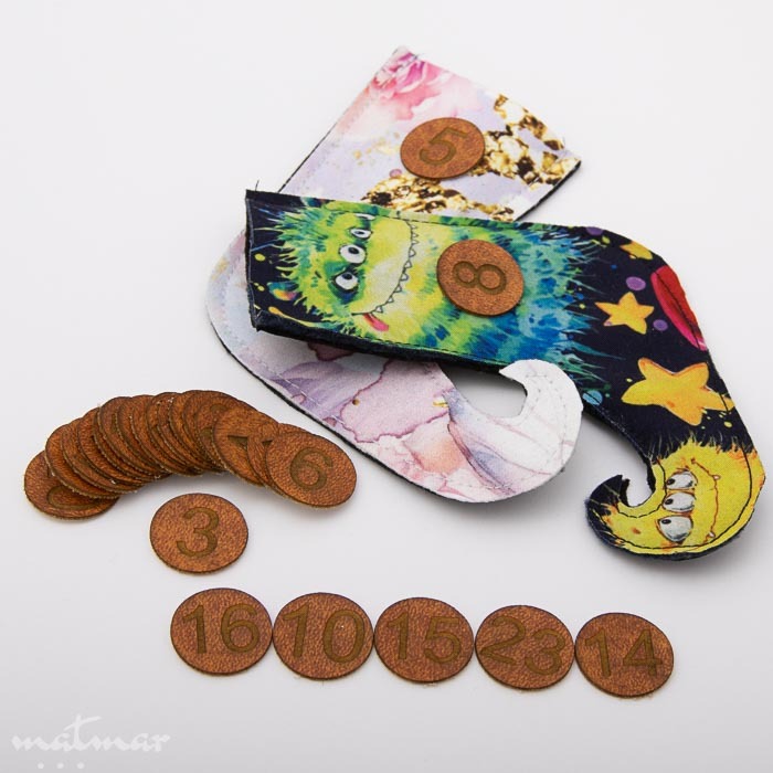 advendikalendri numbrid kunstnahast MatMar-5